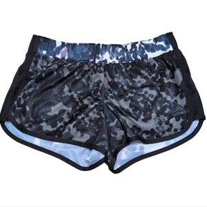 Adidas Running Shorts Floral Camo Print Black Mesh Overlay Women's Small